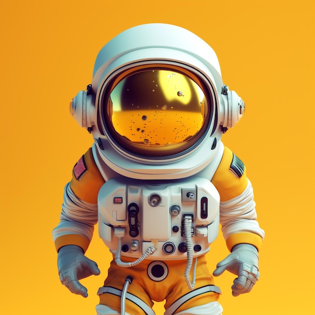 Astronaut space exploration cartoon boy illustration