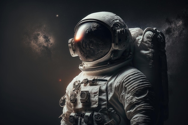 Astronaut in space no face AI generated