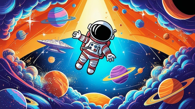 an astronaut in a space suit with a space suit on