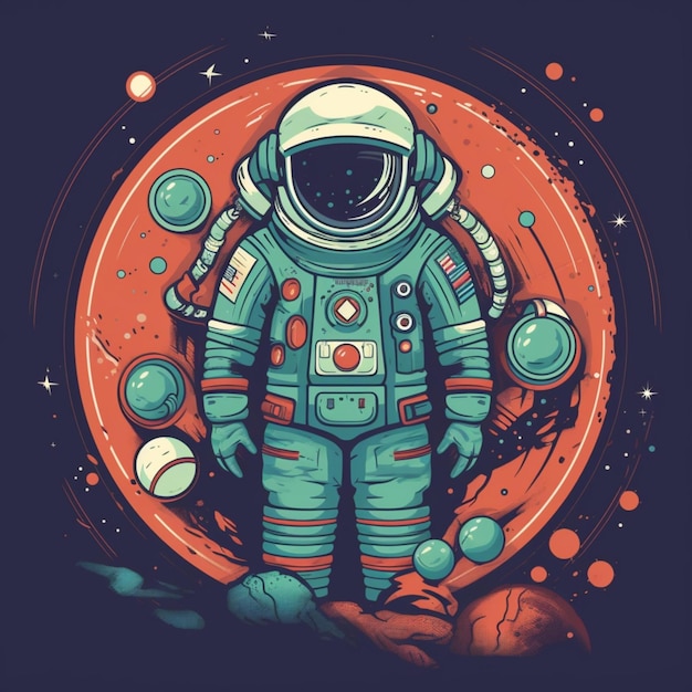 astronaut in the space