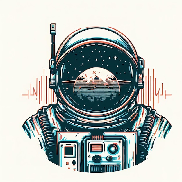 Photo astronaut style graphic art by ai generated