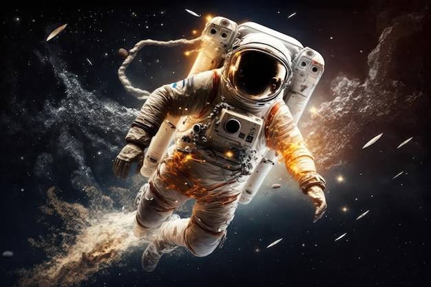 Astronaut that is in space suit Beautiful illustration picture Generative AI