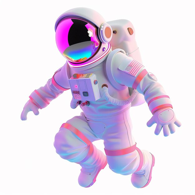 an astronaut with a space suit on and the word astronaut on the bottom