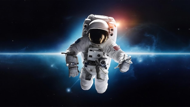 Astronauts beautiful science fiction wallpaper with endless deep space