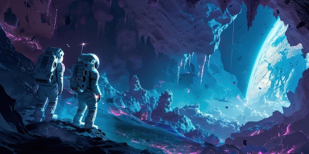 Astronauts in Surreal Worlds Cosmic Landscapes and Celestial Adventures