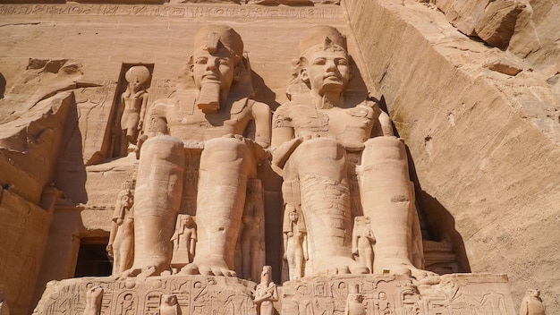 Aswan Egypt  Great Abu Simbel temple of Pharaoh Ramses II in southern Egypt in Nubia