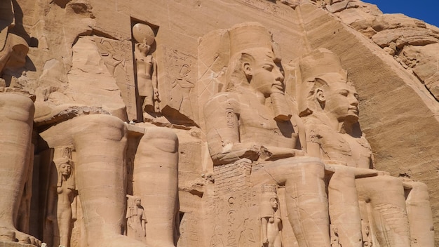 Aswan Egypt  Great Abu Simbel temple of Pharaoh Ramses II in southern Egypt in Nubia