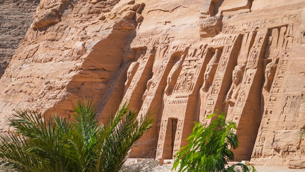 Aswan Egypt  temple of Nefertari next to the temple of Abu Simbel temple of Pharaoh Ramses II