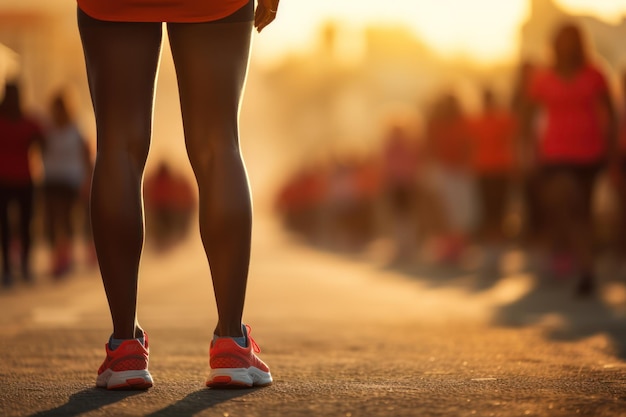 Athlete ready to run on the track