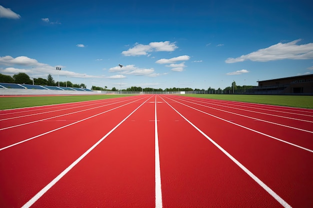 Athlete running track