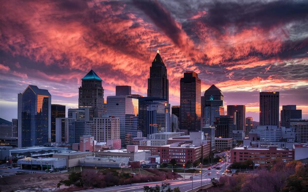 Photo atlanta georgia usa downtown skyline vibrant cityscape with iconic landmarks