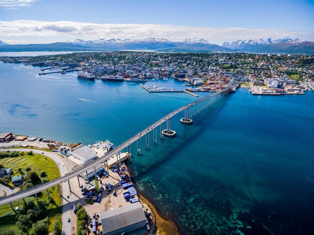 Atlantic Ocean Road or the Atlantic Road (Atlanterhavsveien) been awarded the title as "Norwegian Construction of the Century". The road classified as a National Tourist Route. Aerial photography