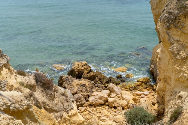 Atlantic ocean view with cliff View of Atlantic Coast at Portugal Cabo da Roca Summer day