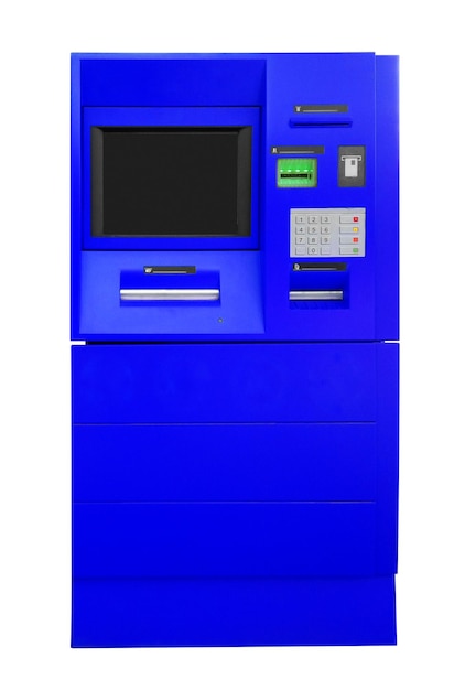 ATM Bank Cash Machine blue