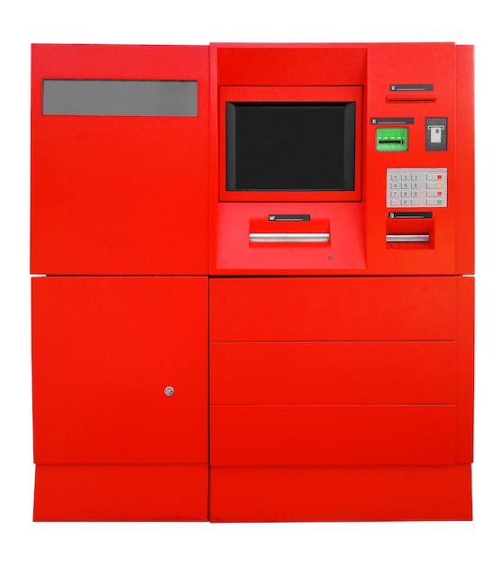 ATM Bank Cash Machine red