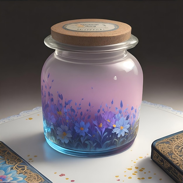 atmosphere of flowers in a jar