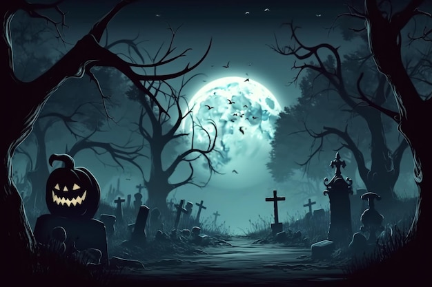 Atmospheric halloween background to insert text Generated by AI