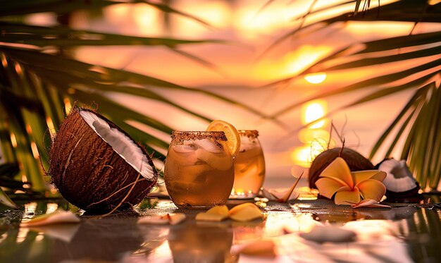 An Atmospheric Shot of Hot Buttered Rum Being Served