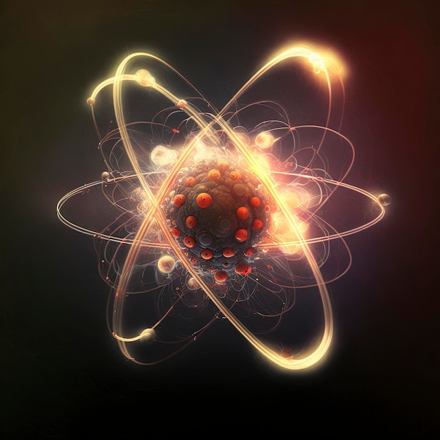 Atomic 3D Illustration