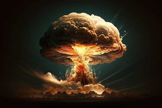 Atomic blast mushroom cloud