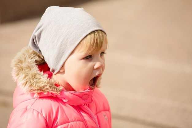 Attractive little girl on outdoor