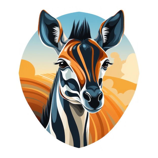 Attractive Okapi Logo Design AI Generated