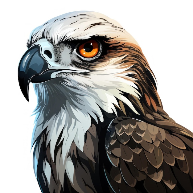 Attractive Osprey Logo on White Background AI Generated