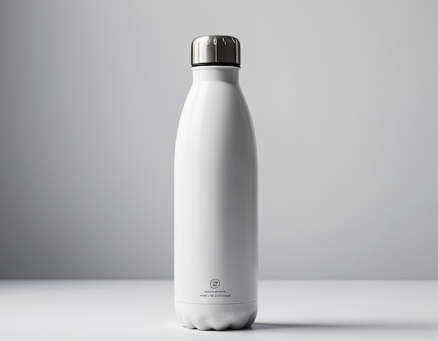 Photo attractive and professional water bottle mockup on a clean white background