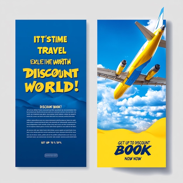 Attractive travel ads featuring discounts