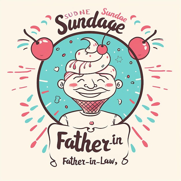 Photo attractive tshirt logo design featuring a father