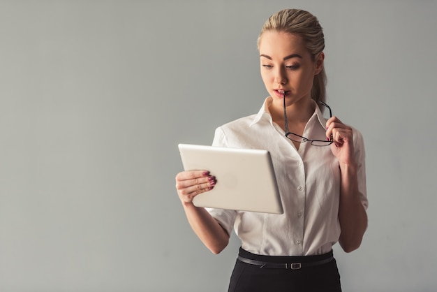 Attractive young business lady