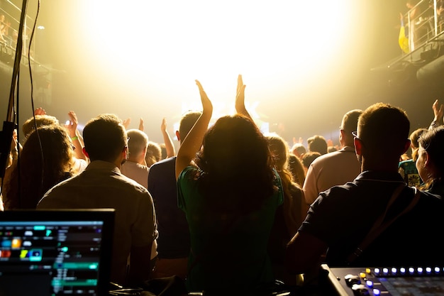 Audience applauded by the stage artist