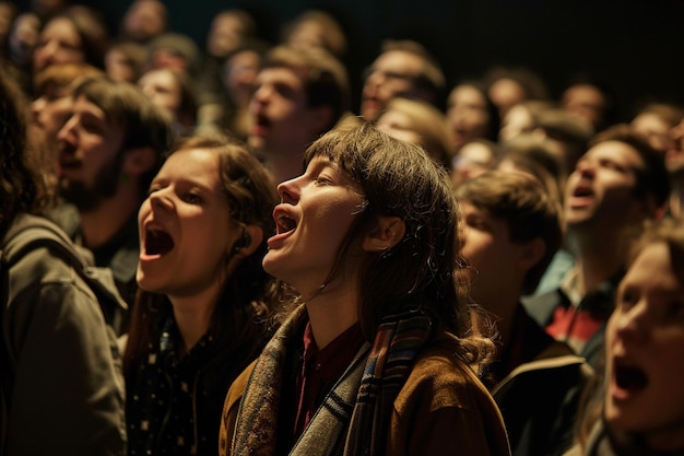 Audience singing along ar generative ai