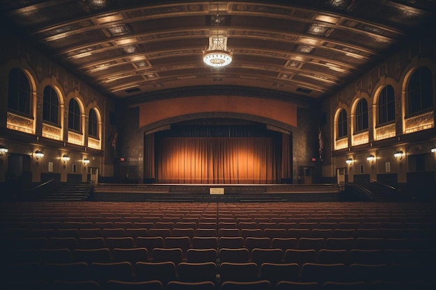 Auditorium with stage and seats