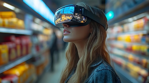 Photo augmented reality glasses used in a retail environment