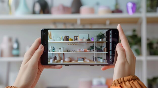 Photo augmented reality technology allowing customers to visualize products in their space