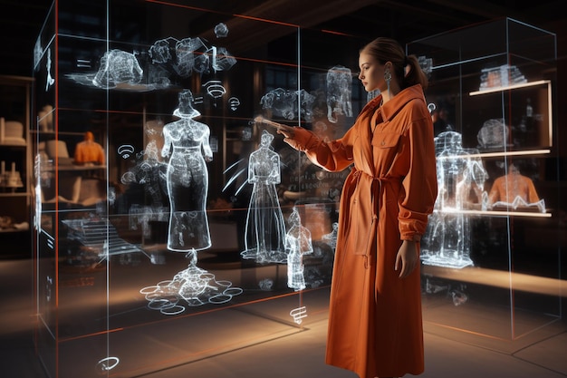 Augmented reality technology concept applied to the fashion industry