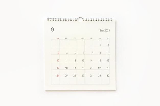 August 2023 calendar page on white Calendar background for reminder business planning appointment meeting and event