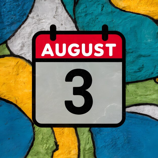 august 3 calender icon