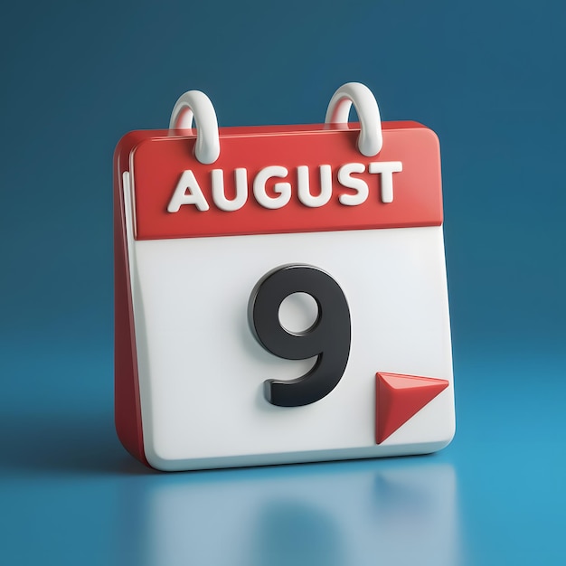 august 9 calender icon