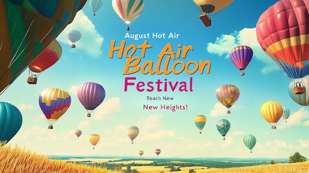 Photo august hot air balloon festival landscape