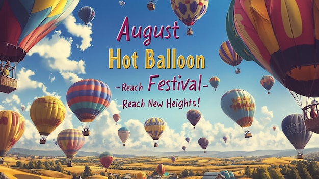 Photo august hot air balloon festival landscape