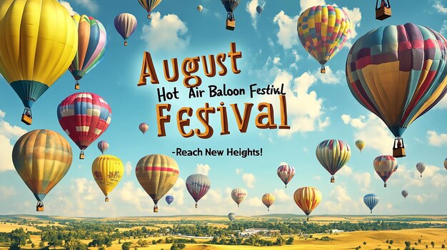 Photo august hot air balloon festival landscape