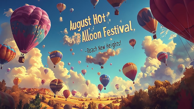 Photo august hot air balloon festival landscape