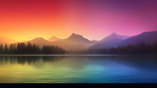 Aura gradient art generated color full Generative AI