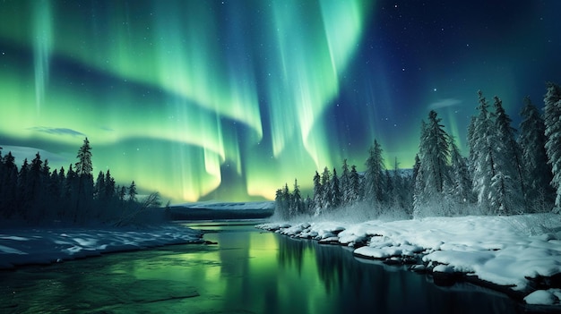 The aurora borealis lights UHD wallpaper