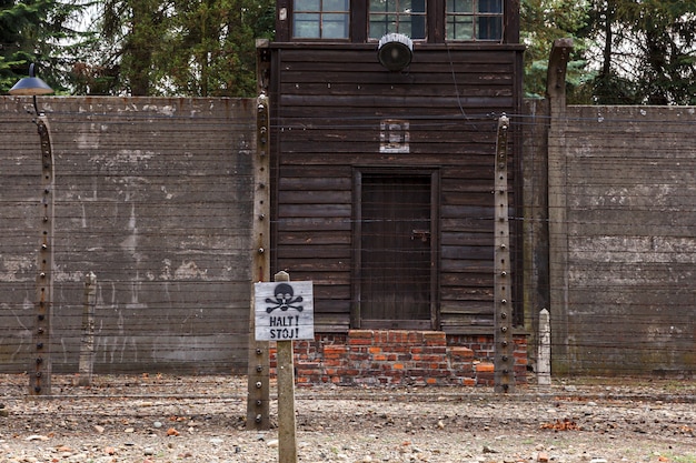 Auschwitz-Birkenau nazi concentration camp museum in Poland.