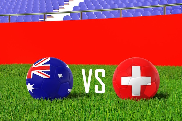 Australia VS Switzerland In Stadium