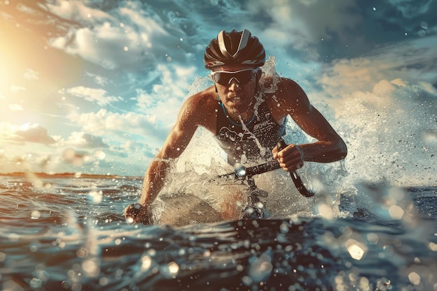 Australian Triathlete Excels in Triathlon Stages Showcasing Determination and Endurance