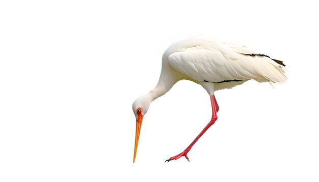 Australian White Ibis Foraging in Melbourne isolated with white highlights